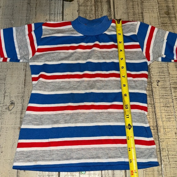 Toddler boys vintage striped t-shirt. Made in USA. - Picture 5 of 7